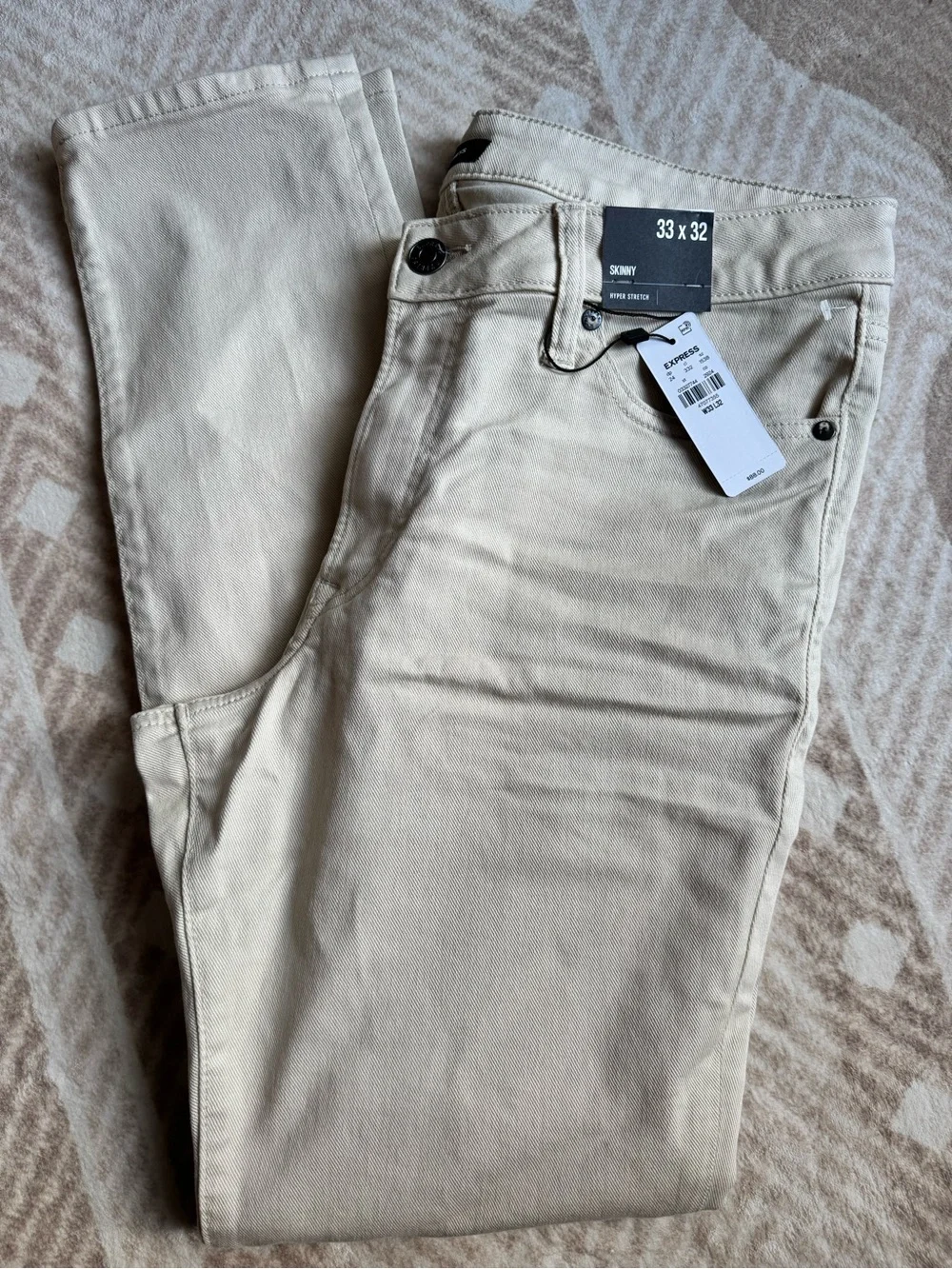 Express Men’s Skinny Jeans in Cream